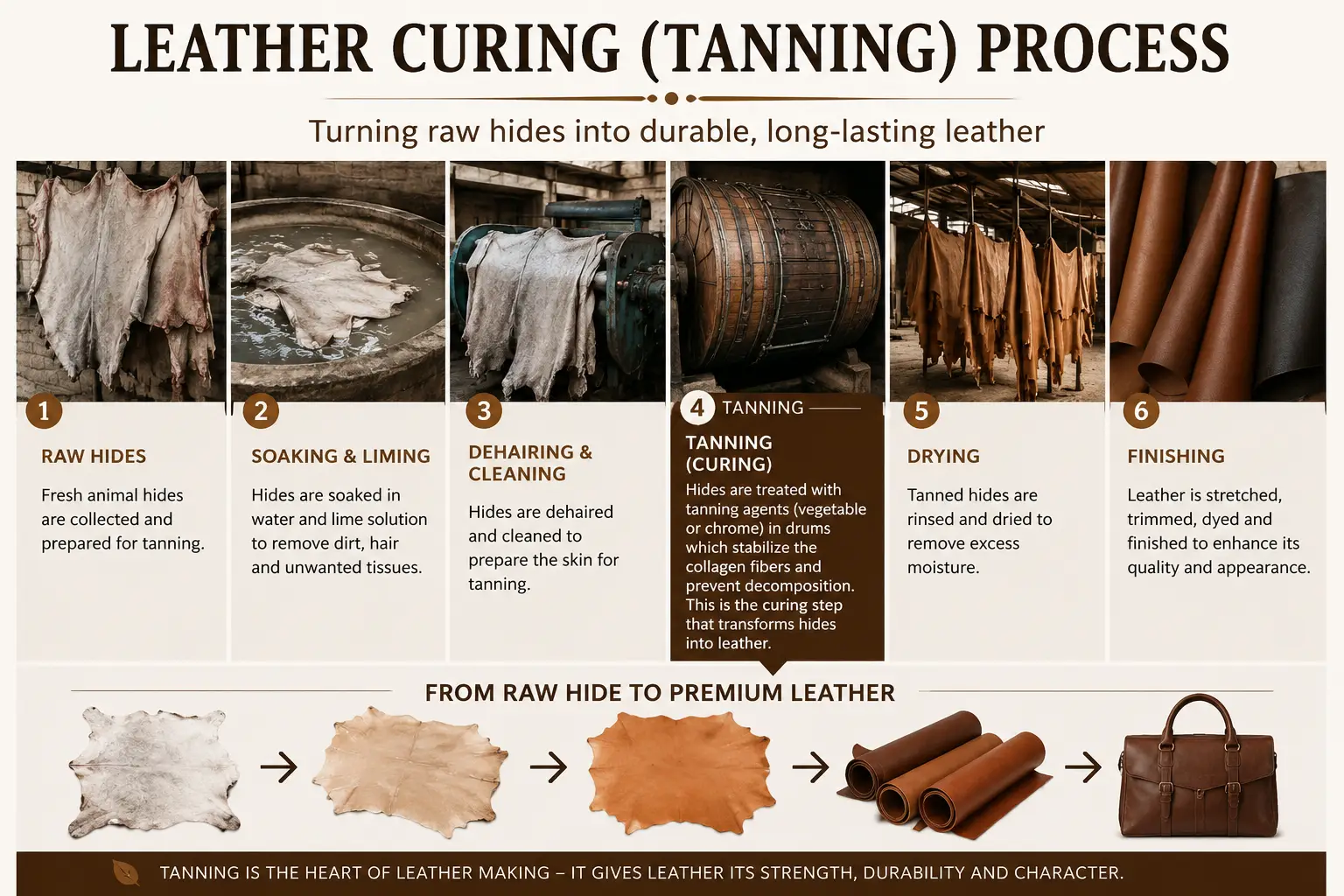 leather Curing process